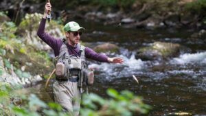 Fly fishing at the National Trust property in Devon